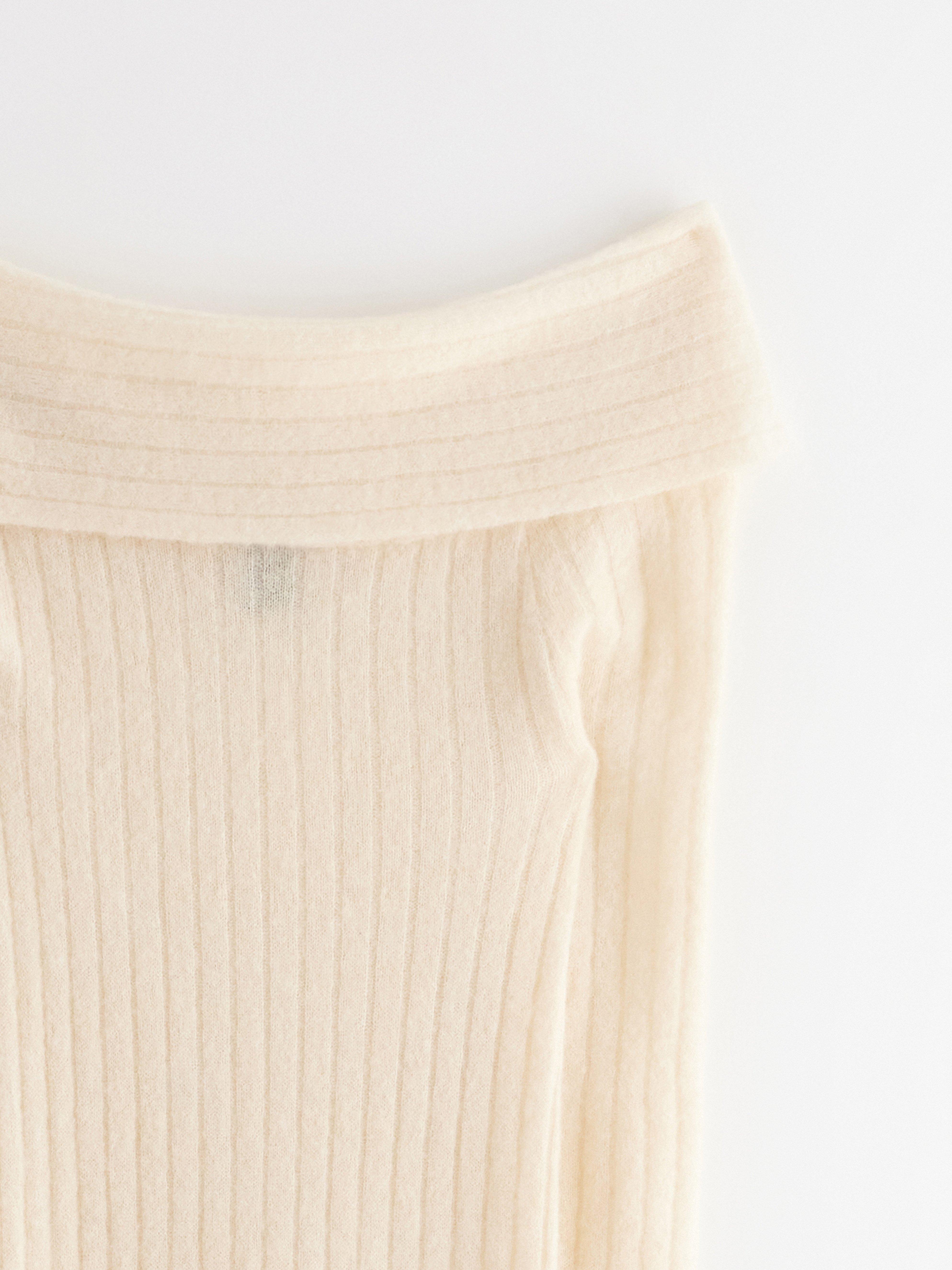 Vestido em mistura de lã off-white