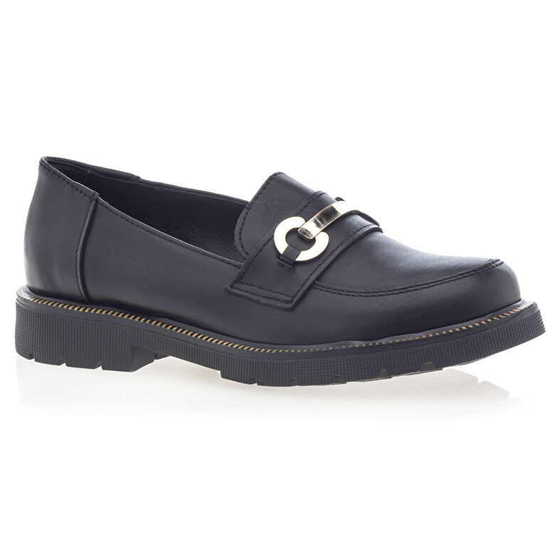 Svarte loafers/båtsko til jente