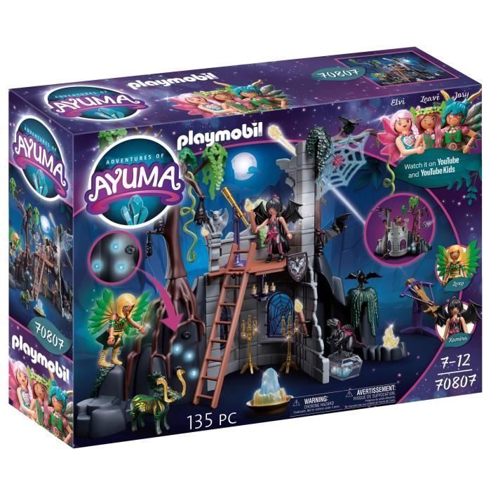 PLAYMOBIL - 70807 - AYUMA - Bat Fairies Ruin - With 2 figures, 2 animals and many accessories