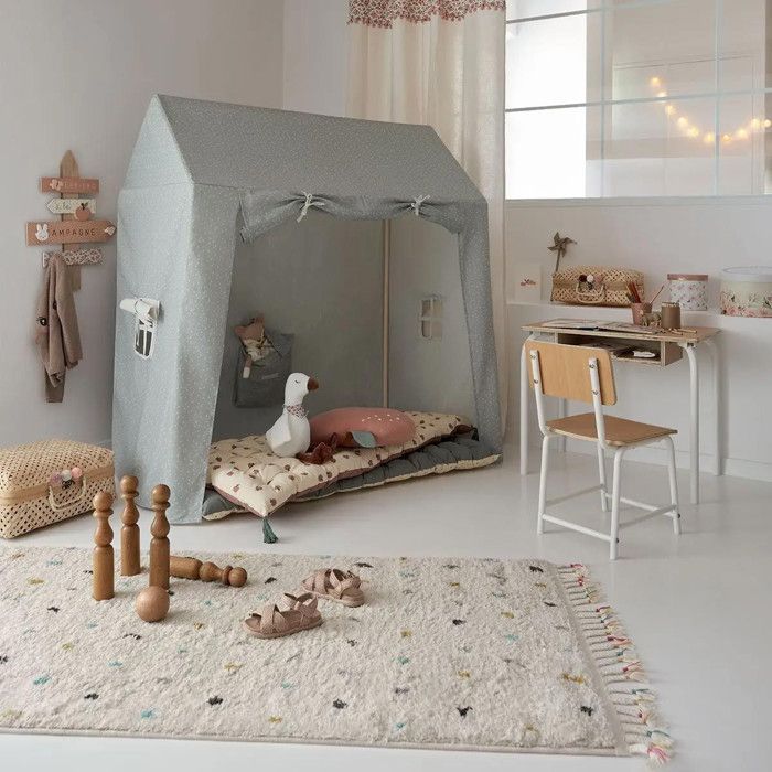 Matelas de sol enfant - Atmosphera - 60x120 cm - Coton - Multicolore - Non déhoussable