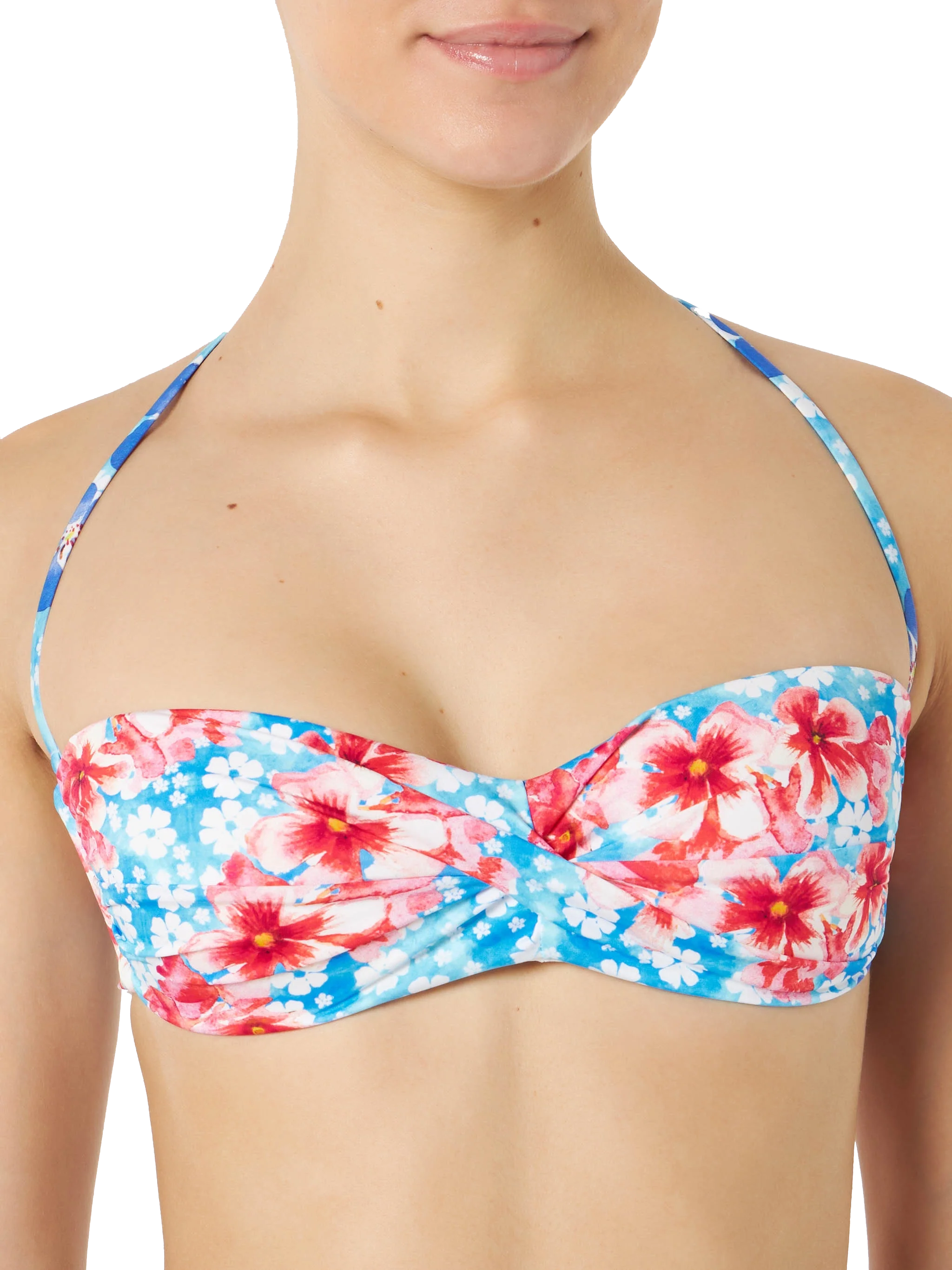 Damesbandeaubikini met bloemenprint