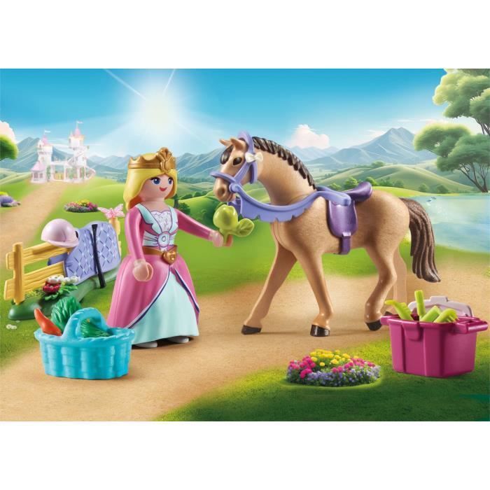 PLAYMOBIL 71801 Princesse cavalière, cheval et matériel équestre, Princess Magic, 39 pièces, Dès 4 ans
