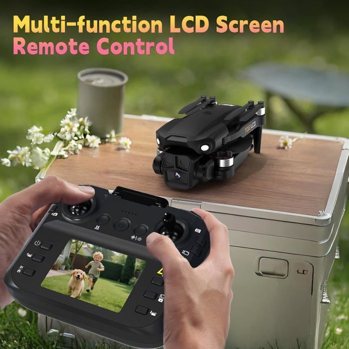 Drone pliable avec caméra 4K - SUTEO - Transmission sur écran LCD - Mode sans tête - Réglage électrique 90°