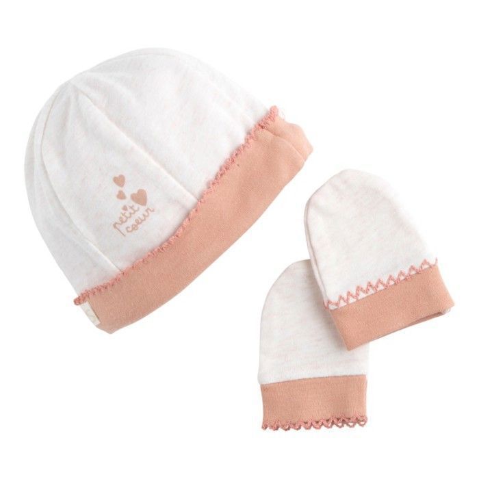 Gorro y manoplas Sauthon Little Heart FJNB 1