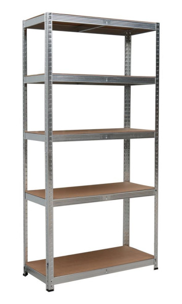 Regał magazynowy metalowy 2w1, 5 półek 150x75x30 cm