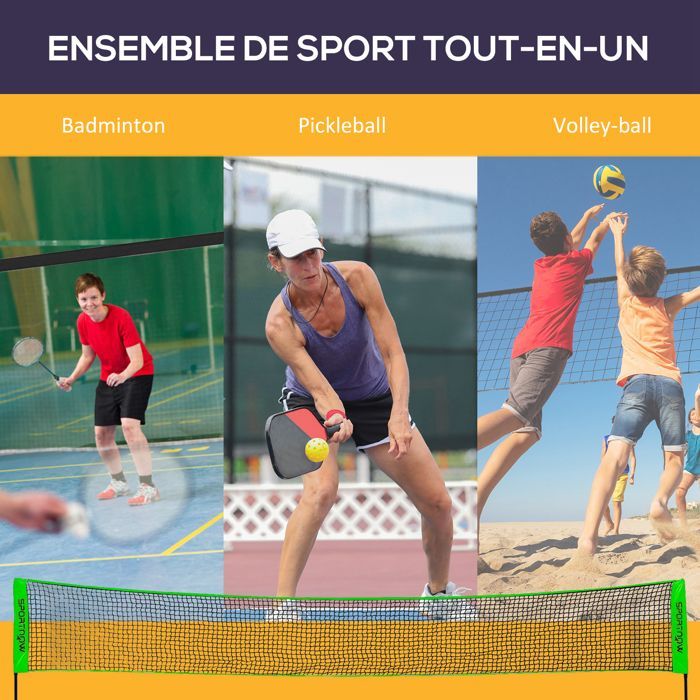 SPORTNOW - Ensemble set complet de badminton - PE - 510x103x155cm - Multicolore