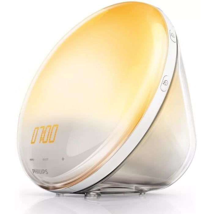 PHILIPS HF3519/01 SmartSleep Sveglia luminosa - Simulatore di alba - 5 suoni naturali - Radio FM