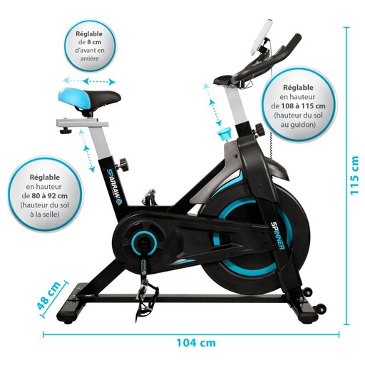 Sparraw Fitness Spinnerfiets met 6 kg vliegwiel