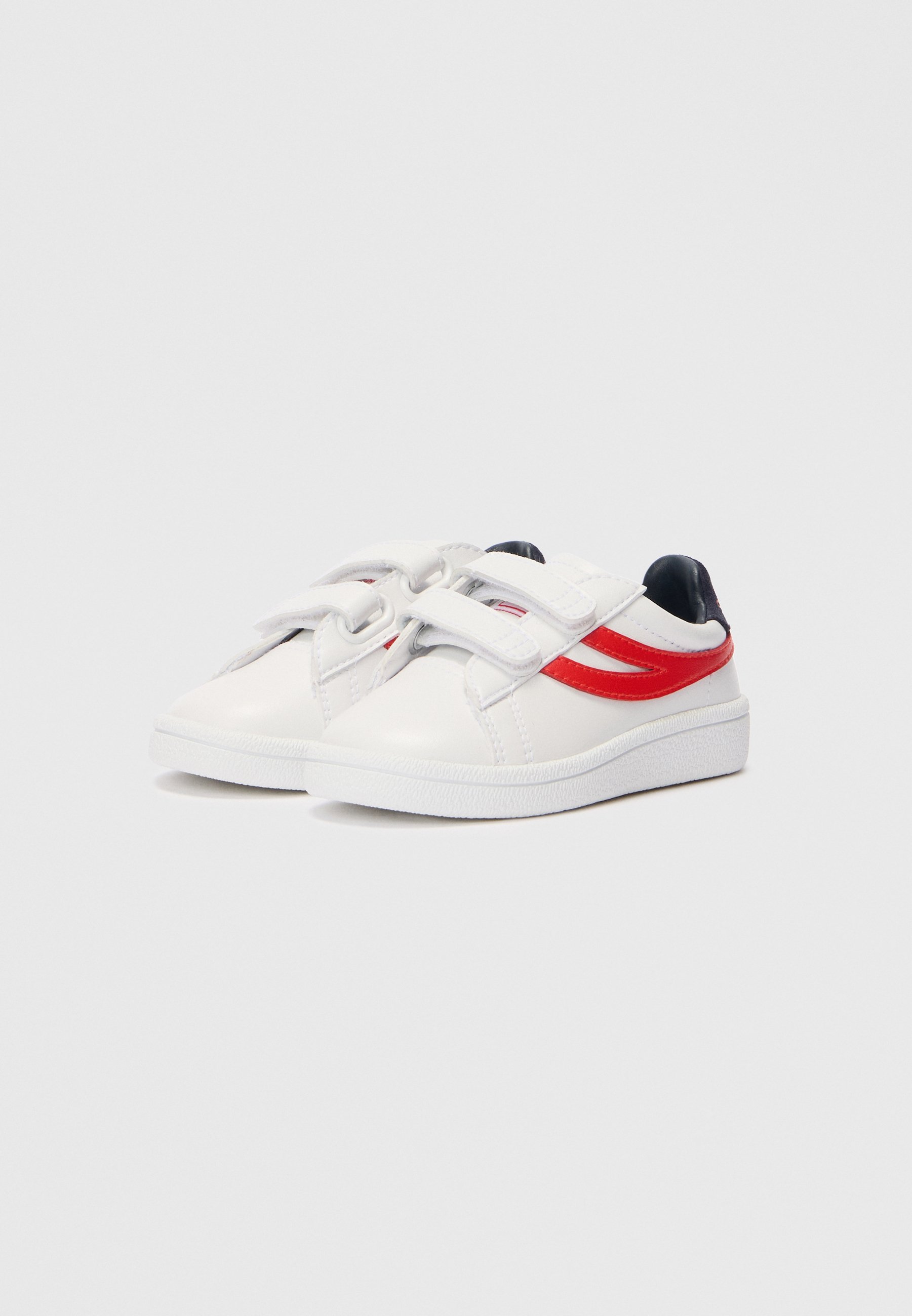 Superga Kinder-Sneaker mit Riemen, Unisex - Weiß/Rot/Blau/Marineblau