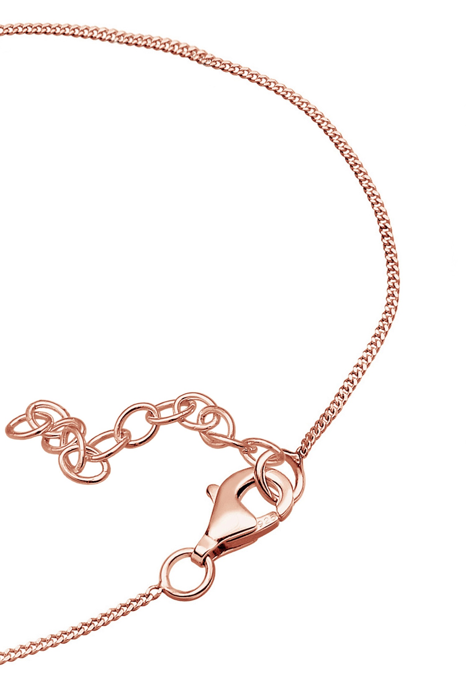 Elli Femmes Cœur Entrelacé Connexion en Argent Sterling 925 Plaqué Or Rose
