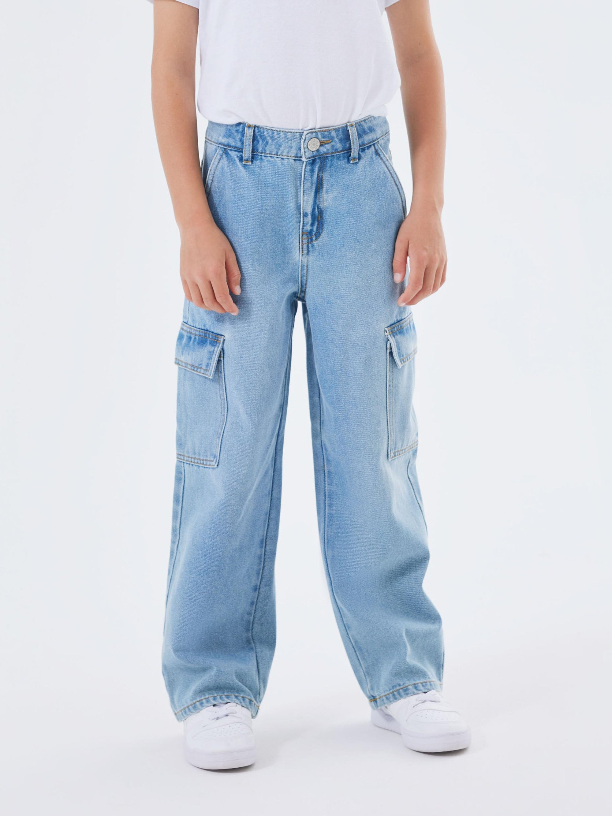 Appelez-le NKFROSE WIDE - Jean évasé - denim bleu clair