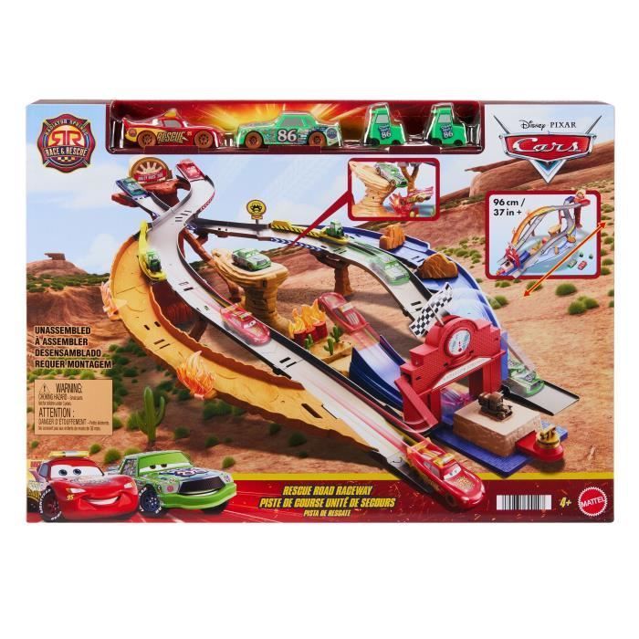 Cars - Rescue Road Race Track - Four-Vehicle Set - Disney Pixar Cars - JFL57