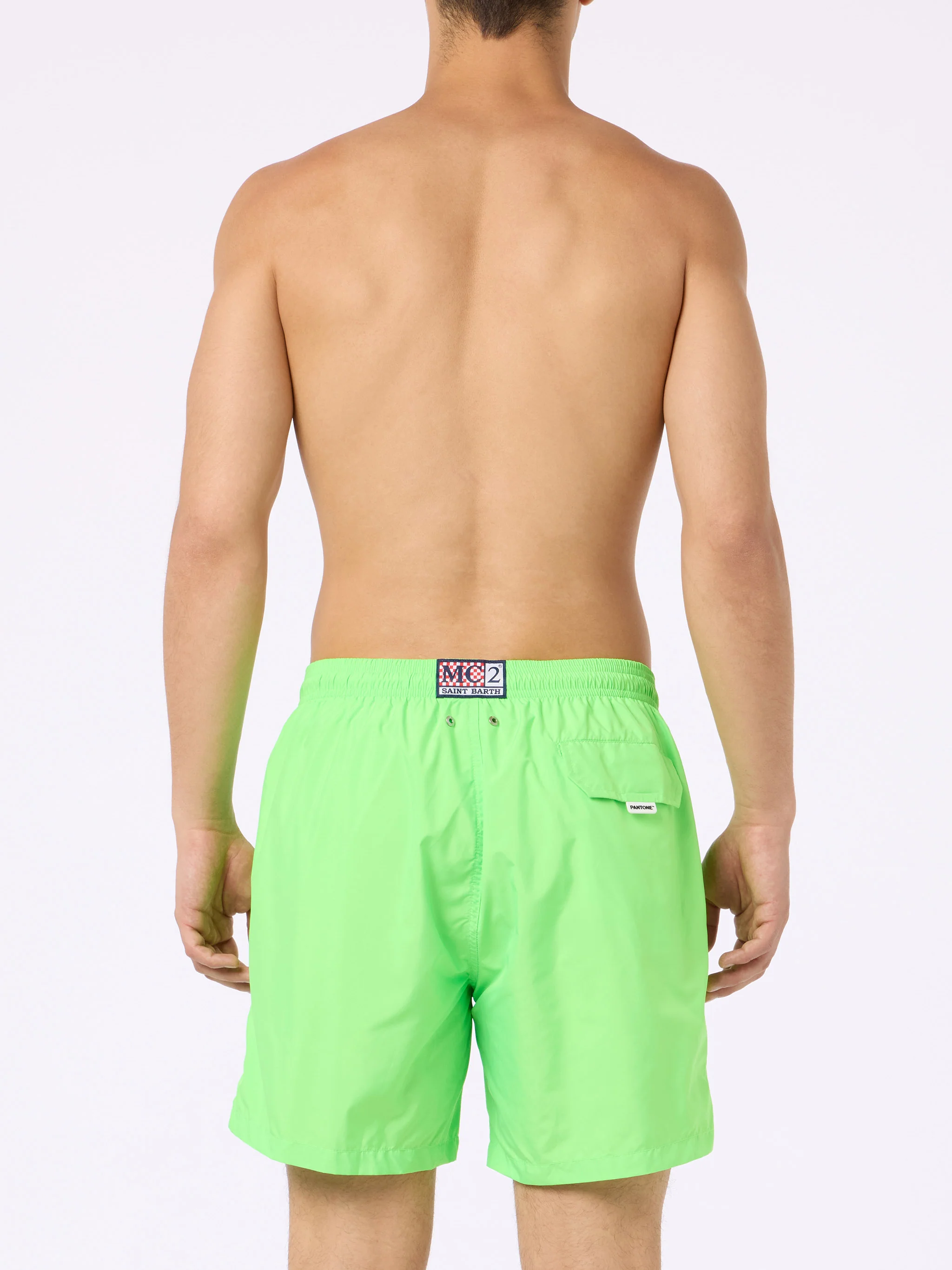 Costume da bagno da uomo in tessuto leggero verde fluo Lighting Panton