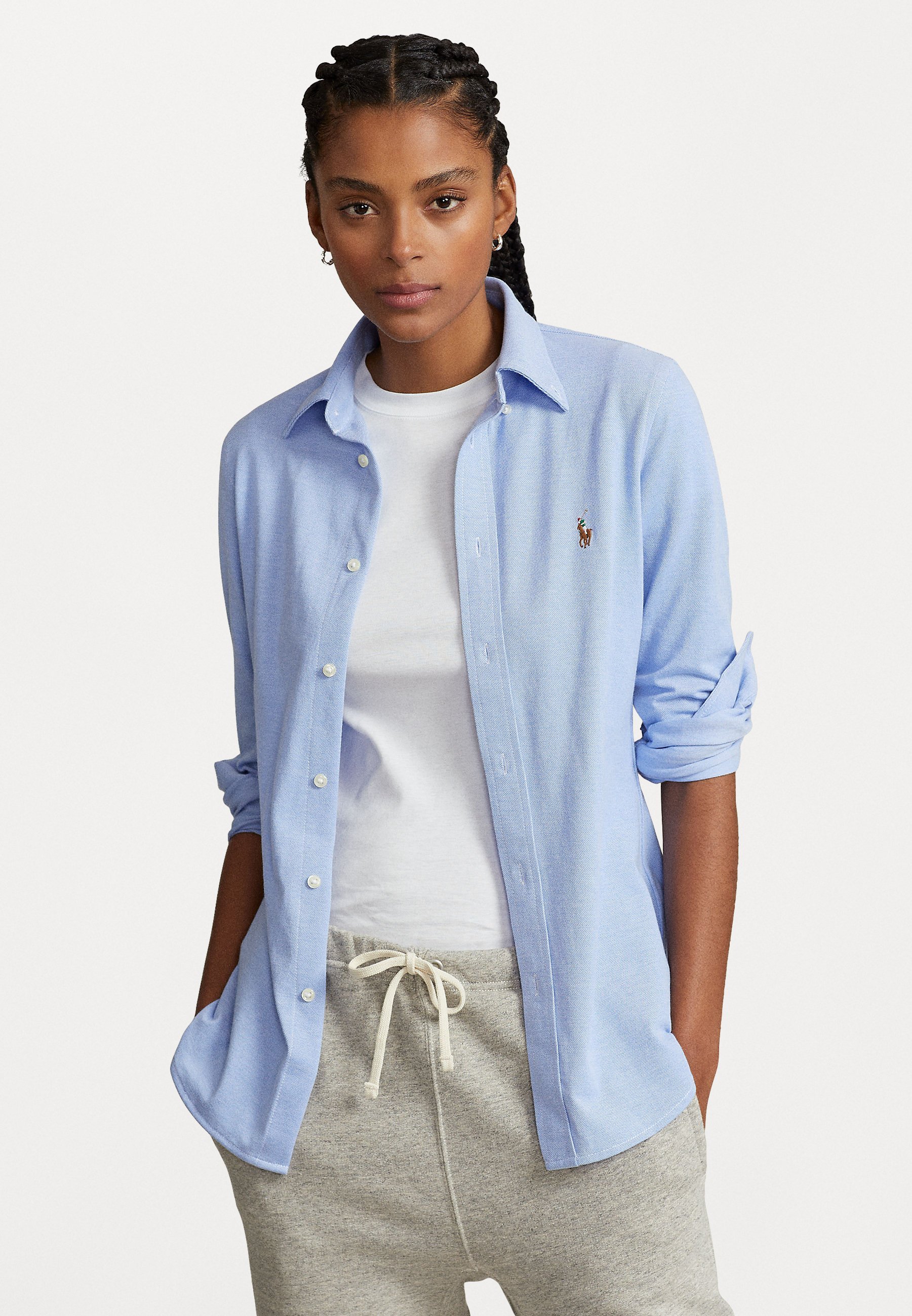 Polo Ralph Lauren HEIDI Manches Longues - Chemisier boutonné - Bleu Harbor Island