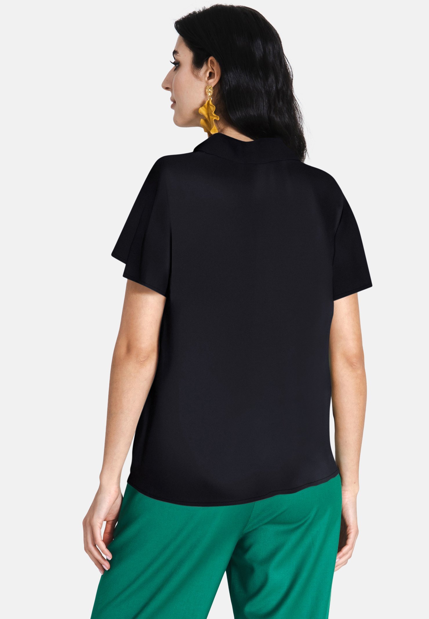 Jascha Stockholm blouse met knoopsluiting - zwart