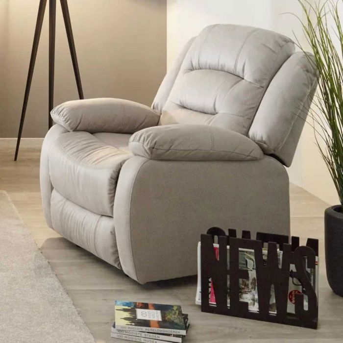 JANS - Canapé Relax Manuel 3 Places + Fauteuil Relax