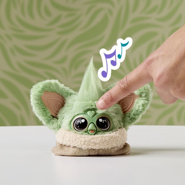 Furby Furblets Grogu STAR WARS™, Mini peluche electrónico coleccionable, Más de 45 sonidos, Para mayores de 6 años, Hasbro