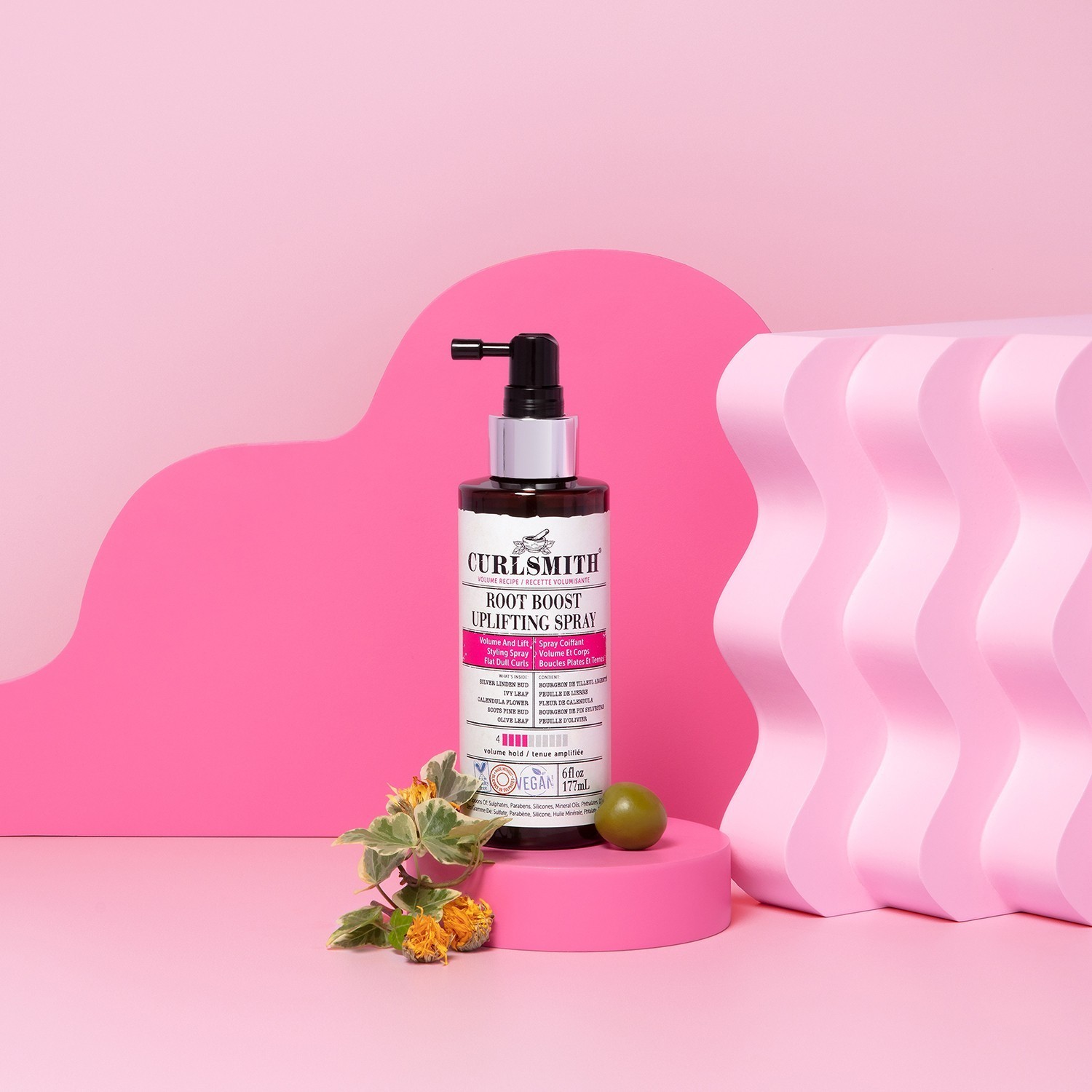 „Curlsmith“ plaukų lakas, suteikiantis apimties šaknims – 177 ml