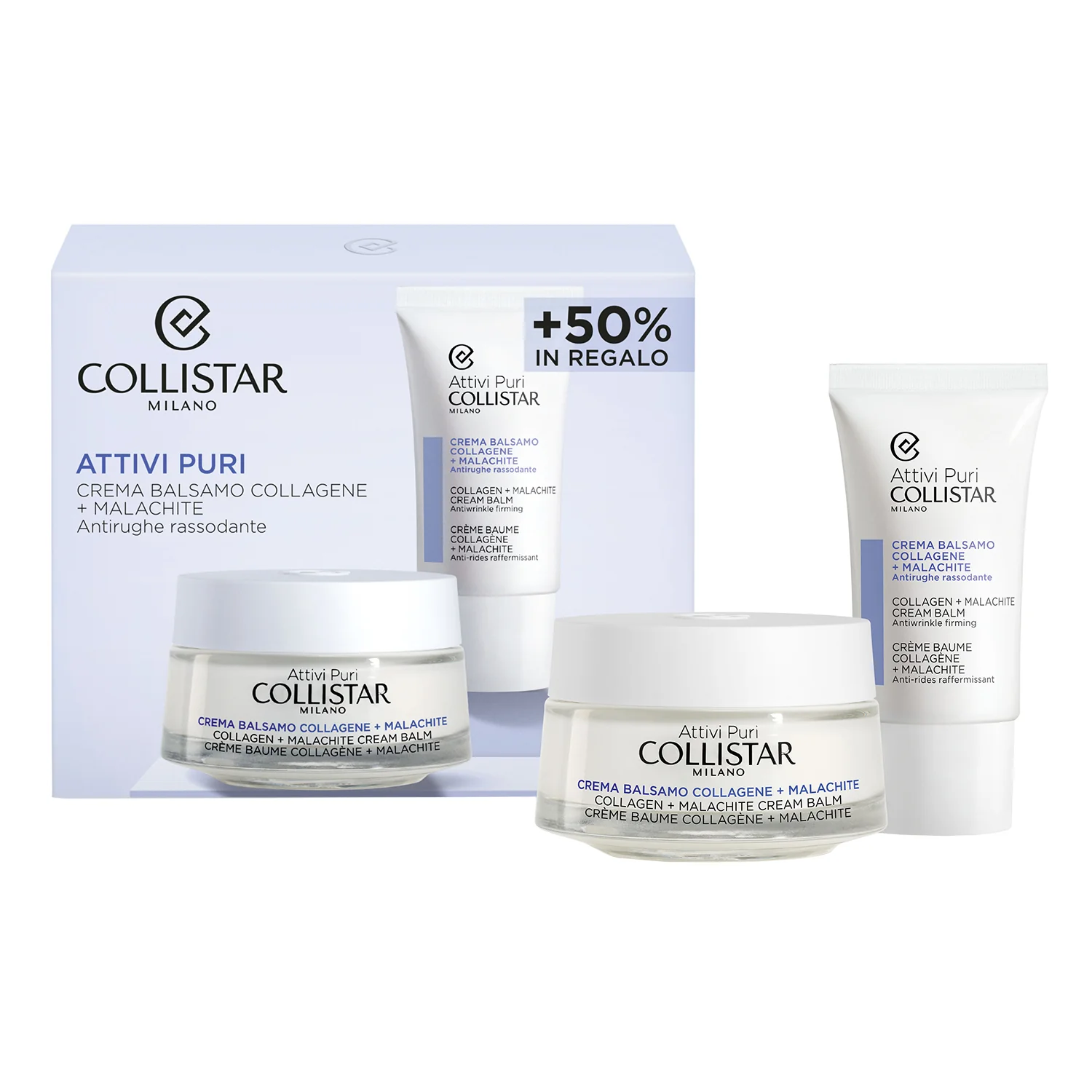 Attivi Puri Cofanetto Attivi Puri Balsamo Collagene + Malachite - Cofanetto Antirughe, Tratt.viso 24 ore antirughe