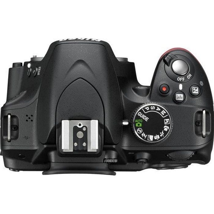 Nikon D3200 DSLR-kamera – kun kamerahus – 24,2 megapiksler – svart