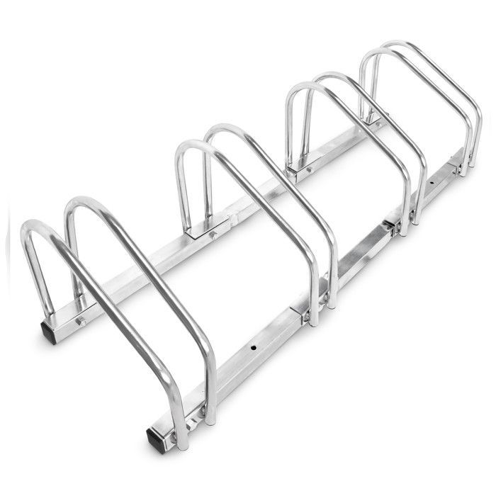 Bike rack - RELAXDAYS - 4 bikes - Hitch-mounted - Steel - Silver
