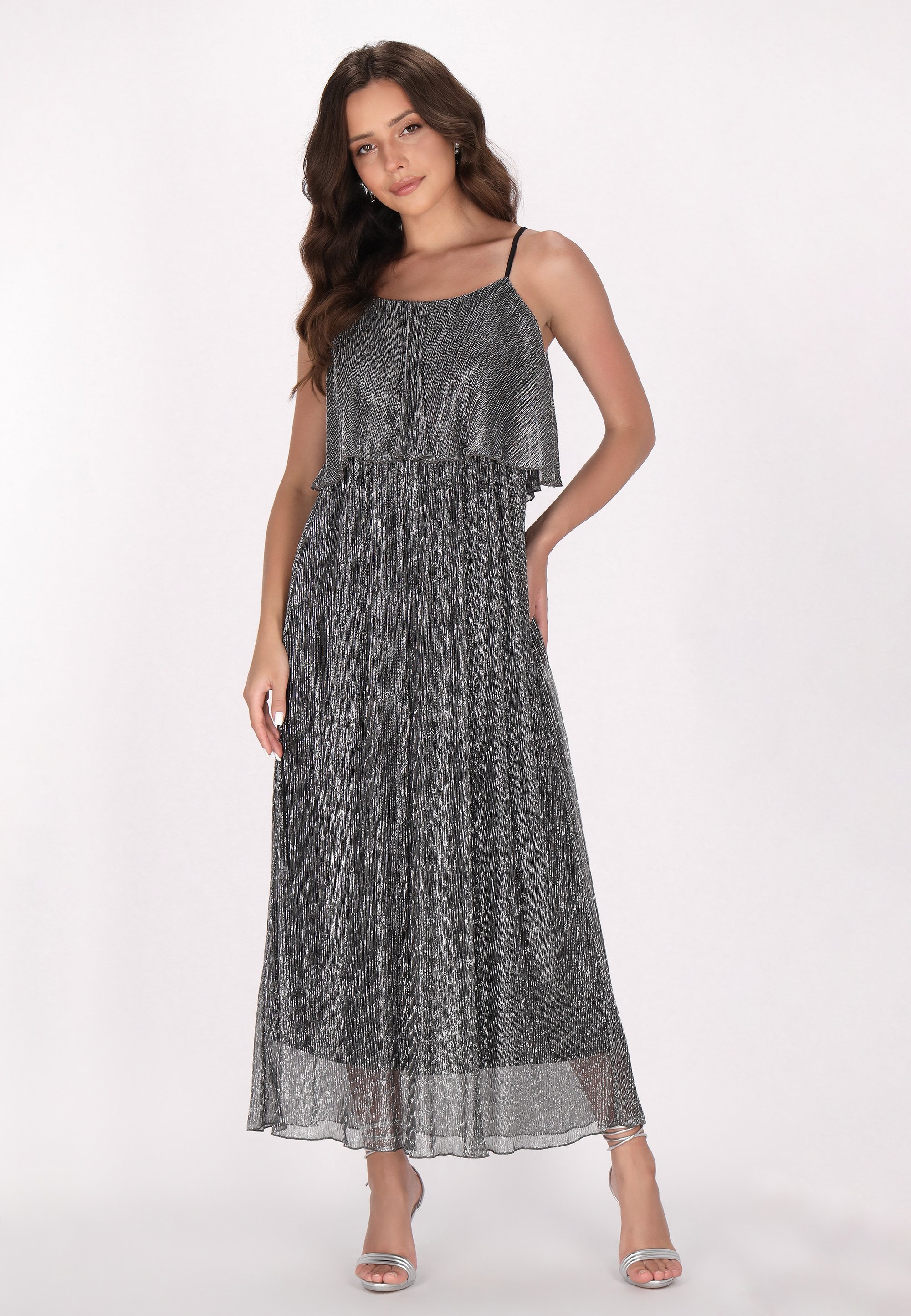 Vestido de coquetel/festa Faina - prateado