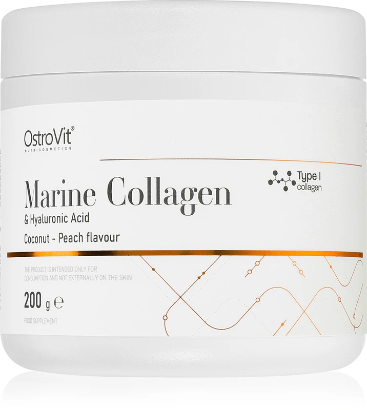 Prehransko dopolnilo OstroVit Marine Collagen s hialuronsko kislino, instant kolagen napitek s hialuronsko kislino
