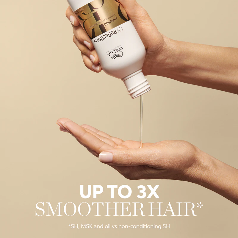 Hydratačný šampón Wella Professionals Oil Reflections pre lesklé a jemné vlasy