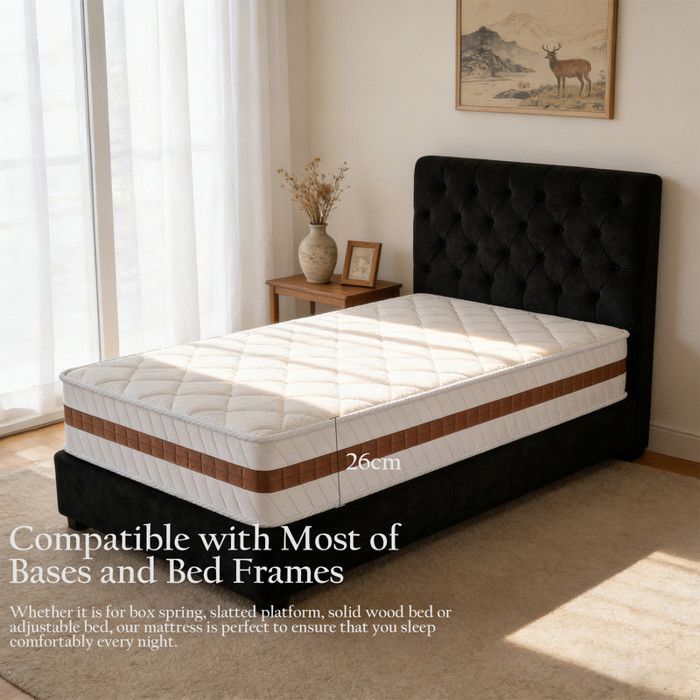 Materasso 90x190 cm, certificato Oeko-Tex, 7 zone ergonomiche, ipoallergenico, traspirante, double-face, adatto a tutte le stagioni