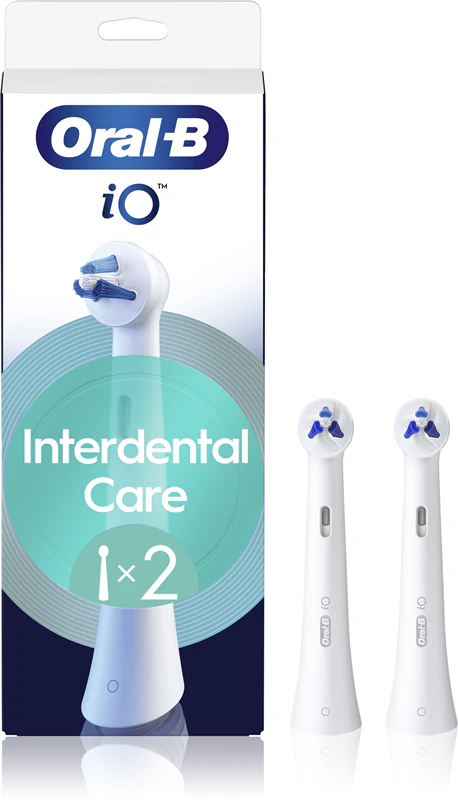 Cabeças de substituição Oral-B iO Interdental Clean para limpeza de aparelhos ortodônticos e implantes.