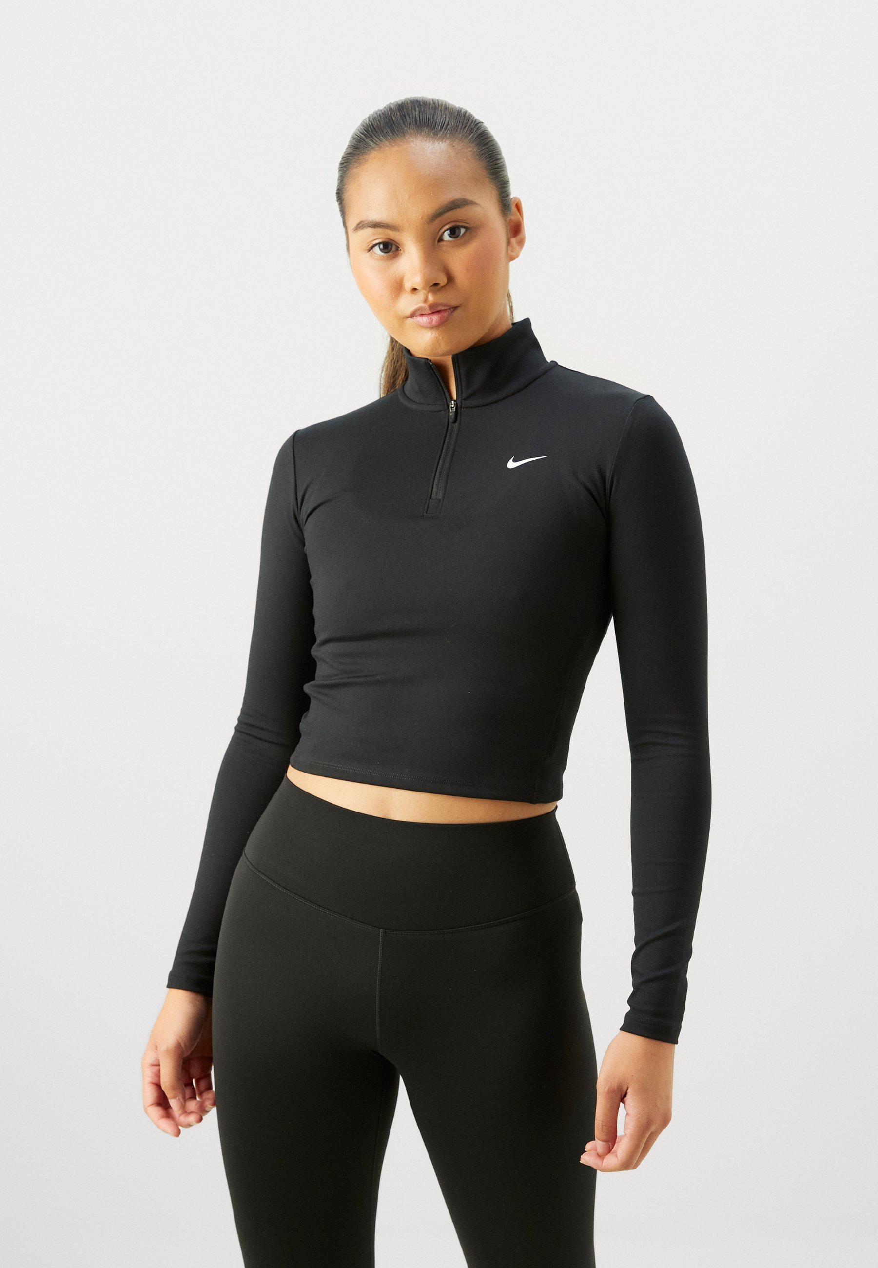 Nike Performance ONE - Top met lange mouwen - zwart/wit