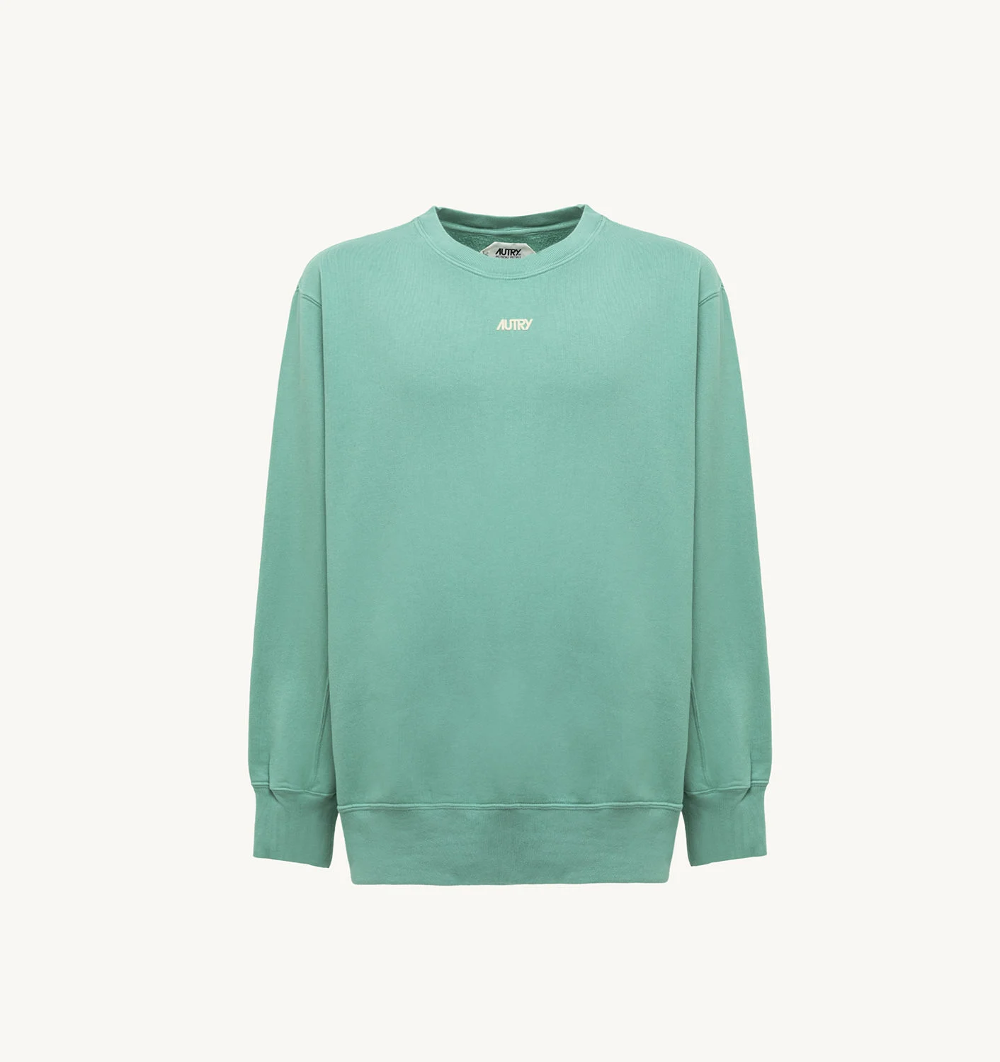 HANORAC RELAXED CROIALĂ DIN JERSEY DE BUMBAC PERIAT VERDE