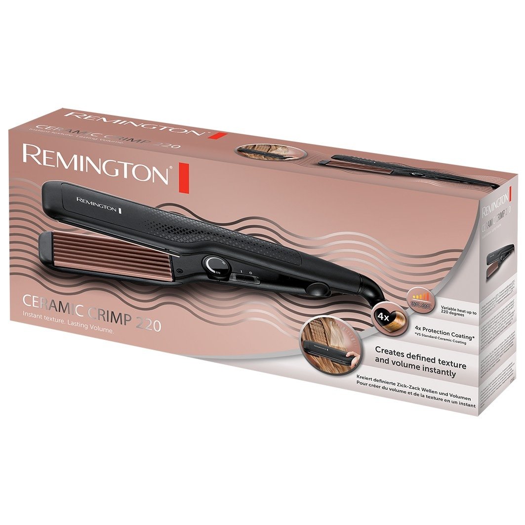 Remington Styling Tools S3580 - Keramická krimpovacia žehlička na vlasy - Ceramic Crimp 220 Waffle S3580