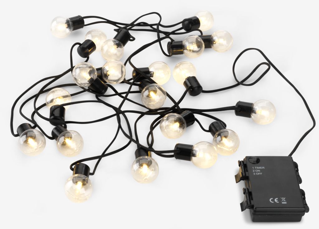 GULIRSK GULIRSK LED gaismas virtene, garums 380 cm, ar 20 LED diodēm, caurspīdīga