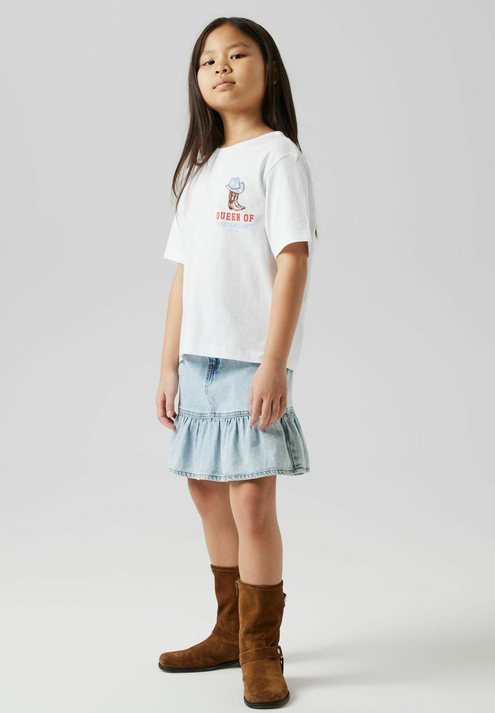 Appelez-la Mini-jupe - denim bleu clair