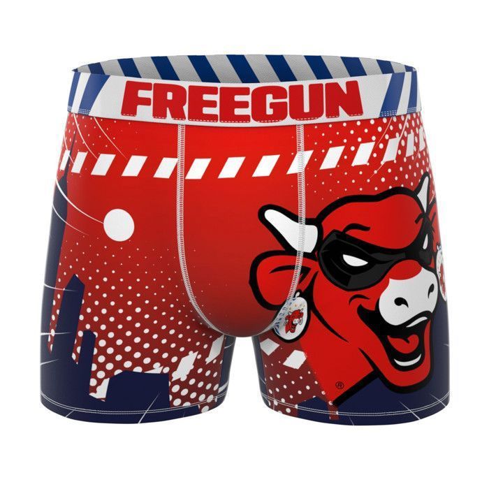 Freegun Men's Boxer Shorts LA VACHE QUI RIT, Men's Underwear - Red (Pack of 3)