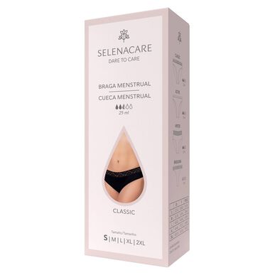 SelenaCare klasične črne menstrualne hlačke 1 kos