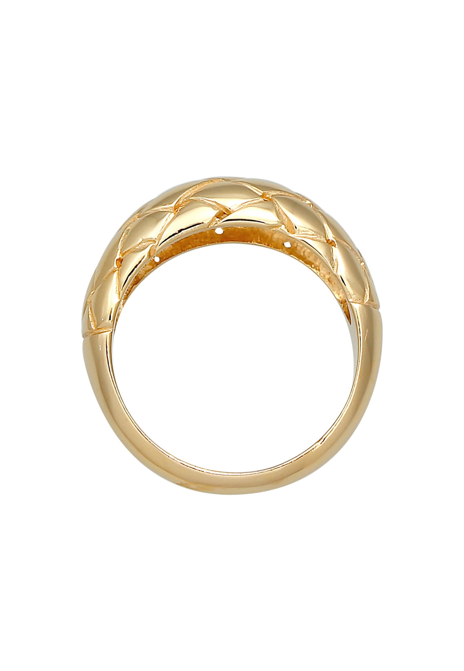 Elli Bague pour femme Rhomb Raffinée Chunky Trend Blogger en argent sterling 925 plaqué or