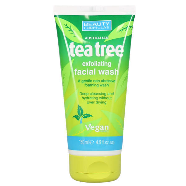 Beauty Formulas Teebaum-Peeling-Gesichtsreinigung 150 ml