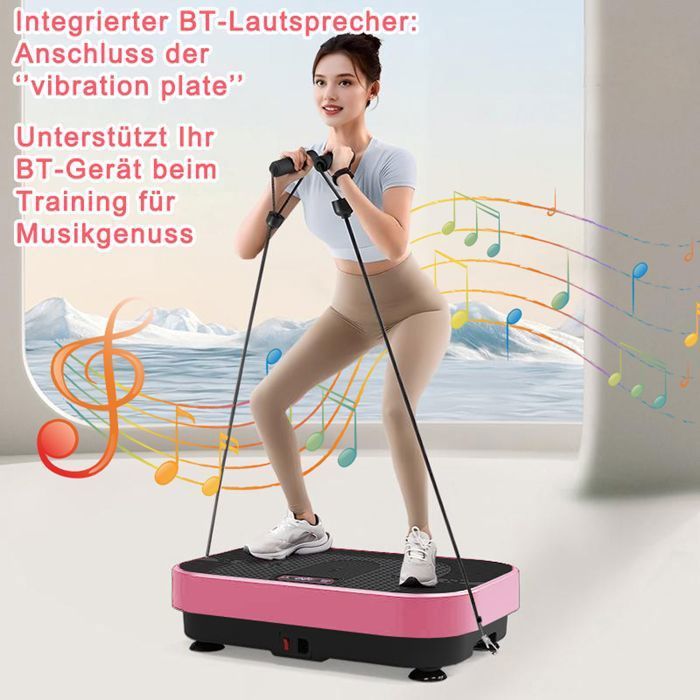 Pedana vibrante con telecomando – HJKJYX - 199 livelli - Portata massima 150 kg - Rosa