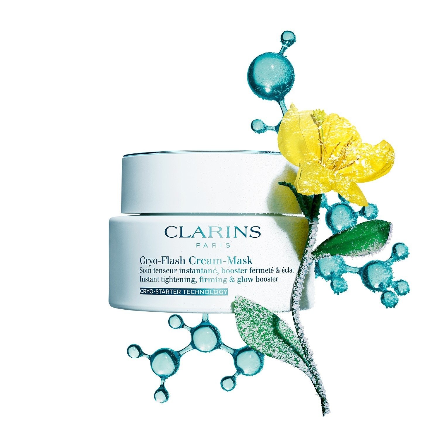 „Clarins“ senėjimą stabdanti kaukė „Cryo-Flash“ kreminė kaukė – 75 ml