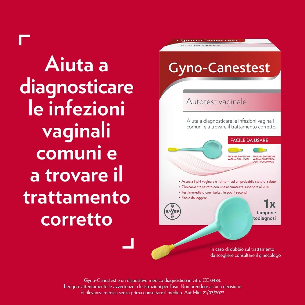 GYNOCANESTEN Hisopo vaginal Gyno-Canestest para el autodiagnóstico de infecciones vaginales