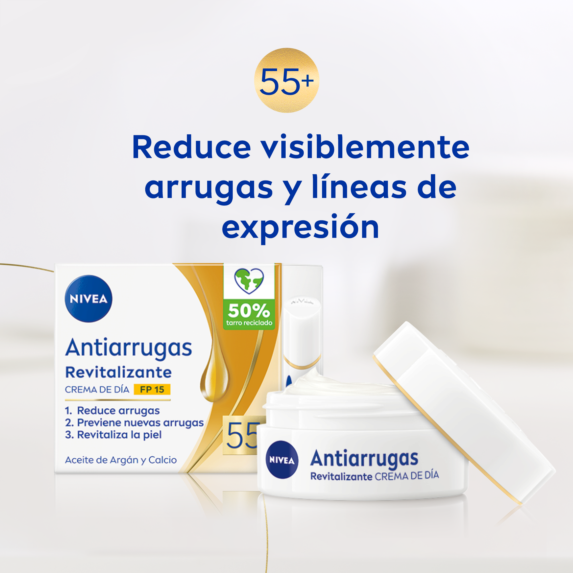 Revitalizirajoča dnevna krema proti gubam SPF 55 Vlažilne kreme za obraz