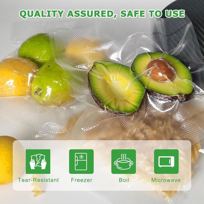 Sac Sous Vide Alimentaire 3 Rouleaux：20X1/28X2/X500 Cm Rouleau Sous Vide Alimentaire Sans Bpa, Film Sous Vide Alimentaire Ga[MA386]