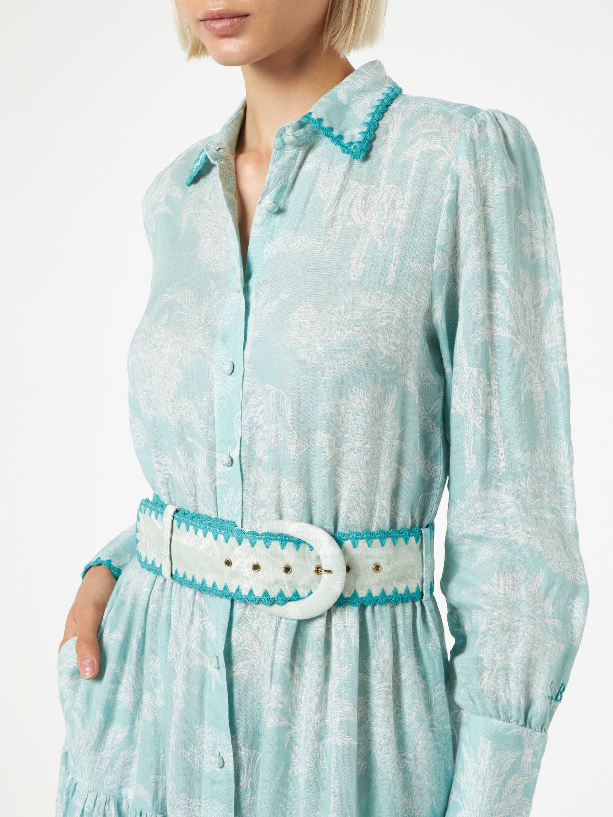 Γυναικείο μακρύ λινό φόρεμα