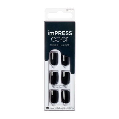 Kiss imPRESS Nails -kynnet, mustat tekokynnet, 1 kpl