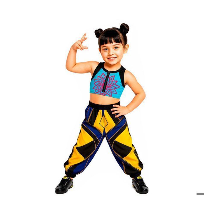 K-Pop kostuum - Jageres Zoey - Meisje - Meerkleurig - Top en broek