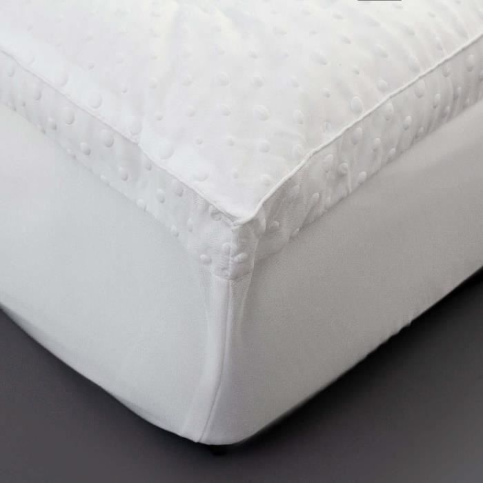 Coprimaterasso Sampur Cosy 160x200 | Microfibra ipoallergenica 500 g/m² | Spessore 5 cm | Extra morbido | Trattamento antibatterico