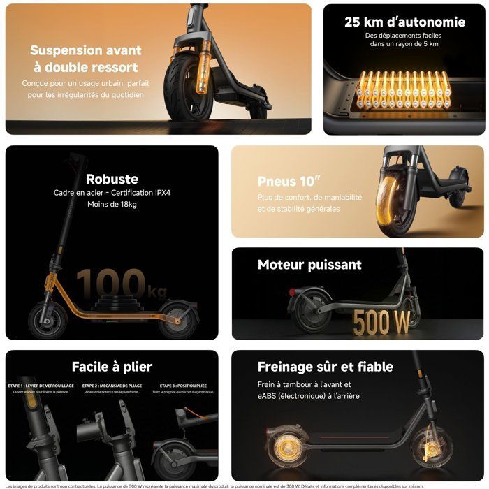 Monopattino elettrico - Xiaomi - Monopattino elettrico 6 Lite - 500W max - 10