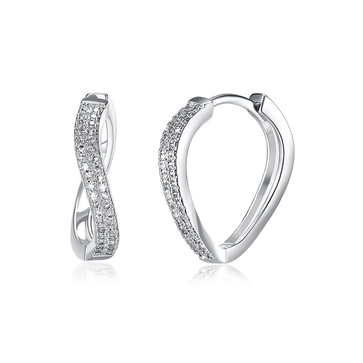 Pendientes ZEMIOR K POP con circonita cúbica en forma de O, diseño estético para adolescentes, niñas y mujeres. Joyería de moda, regalo, superventas.